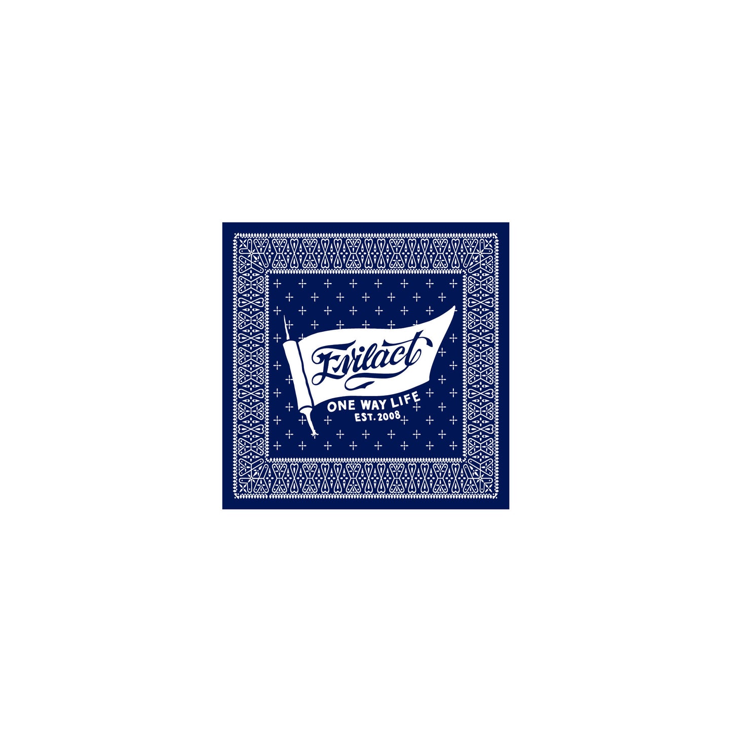 EVILACT BANDANA sticker S navy