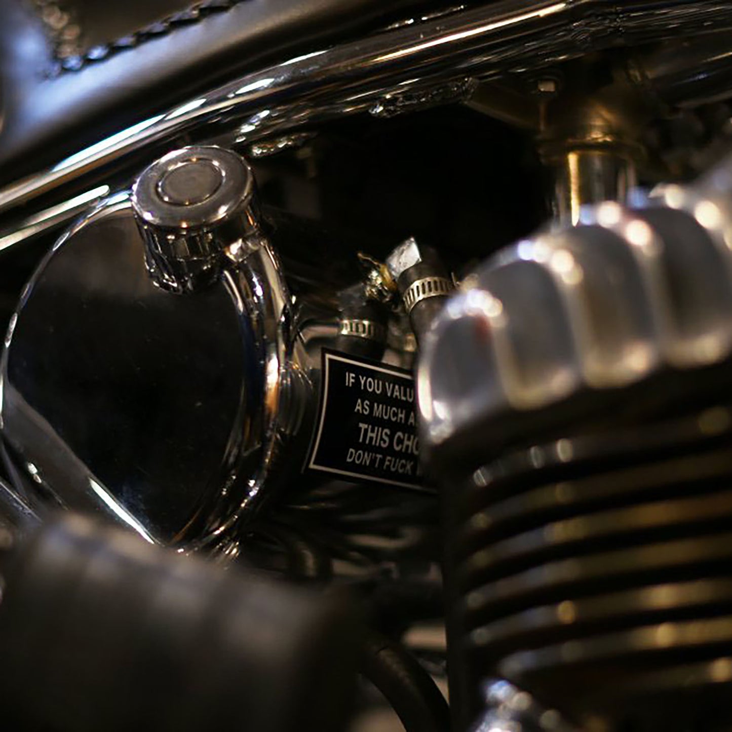 DON'T... THIS CHOPPER sticker metallic mirror