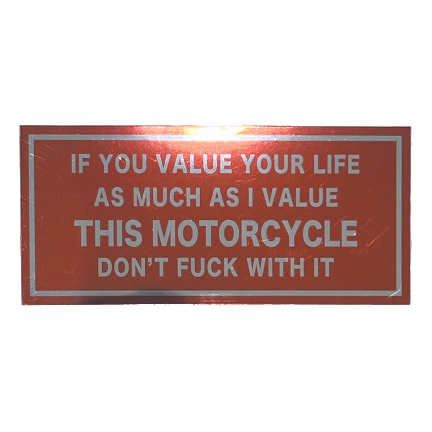 DON'T... THIS MOTORCYCLE sticker metallic mirror (orange / yellow)