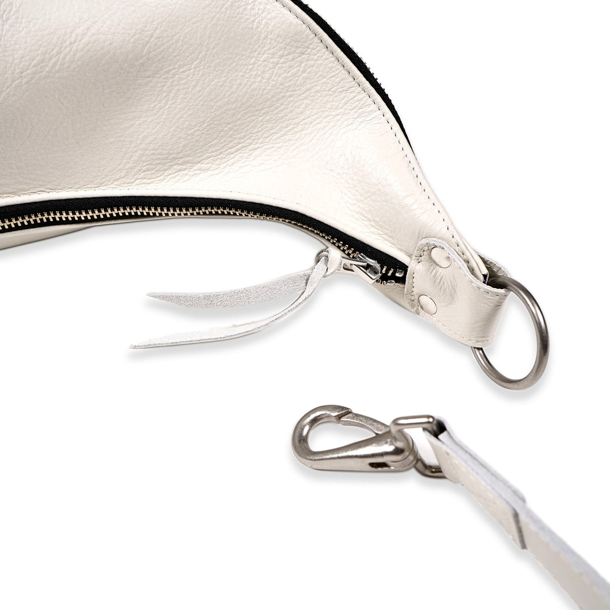 EVILACT LEATHER SHOULDER BAG-L off white - limited color -