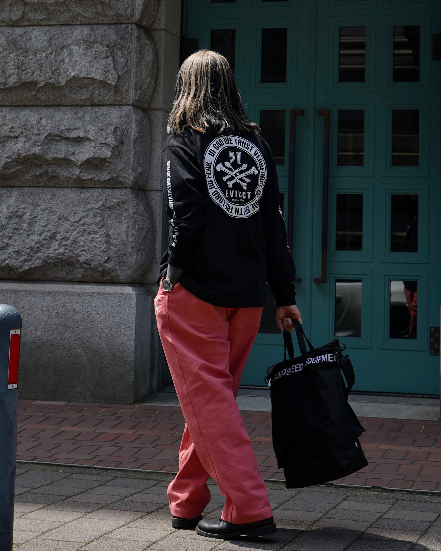 EVILACT Factory Denim Easy Pants pink
