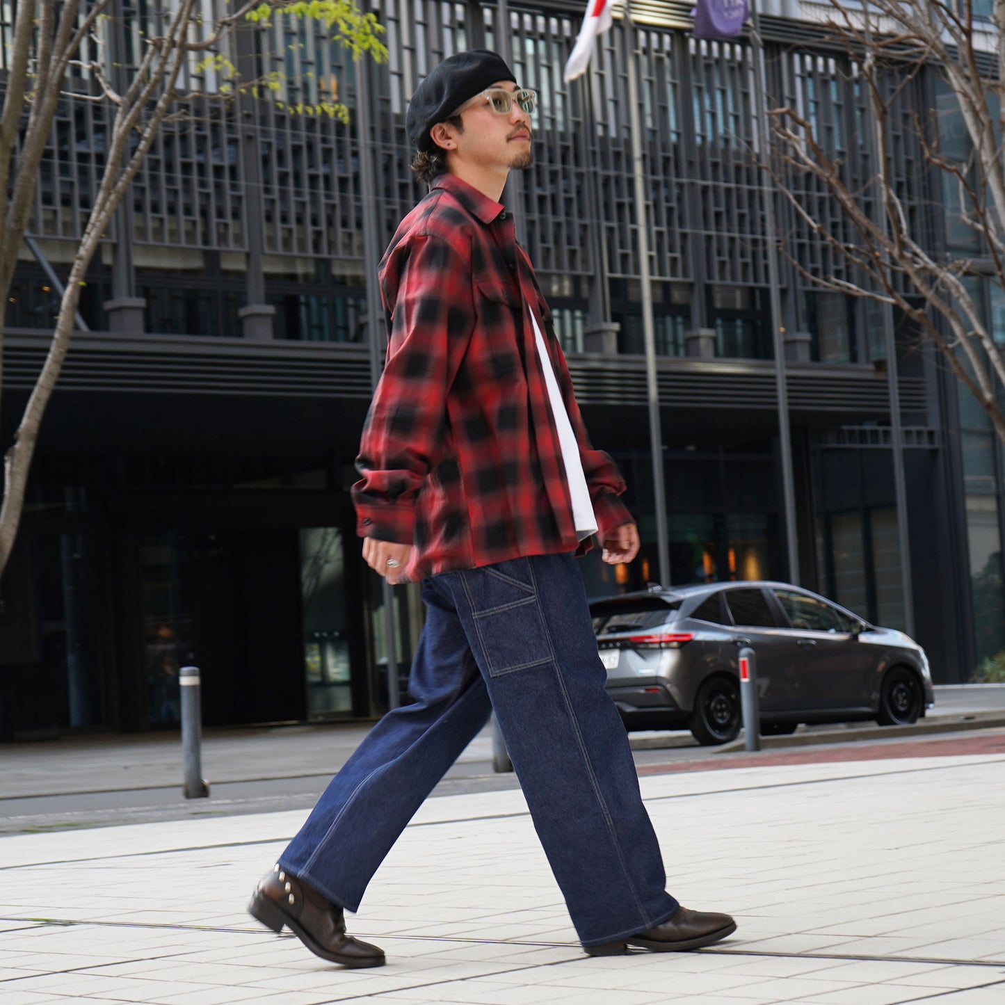 EVILACT PAINTER PANTS off white