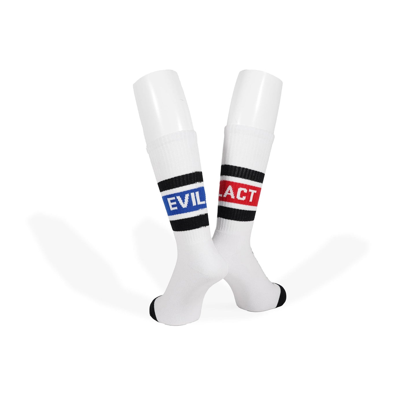 LINE SOCKS white x blue