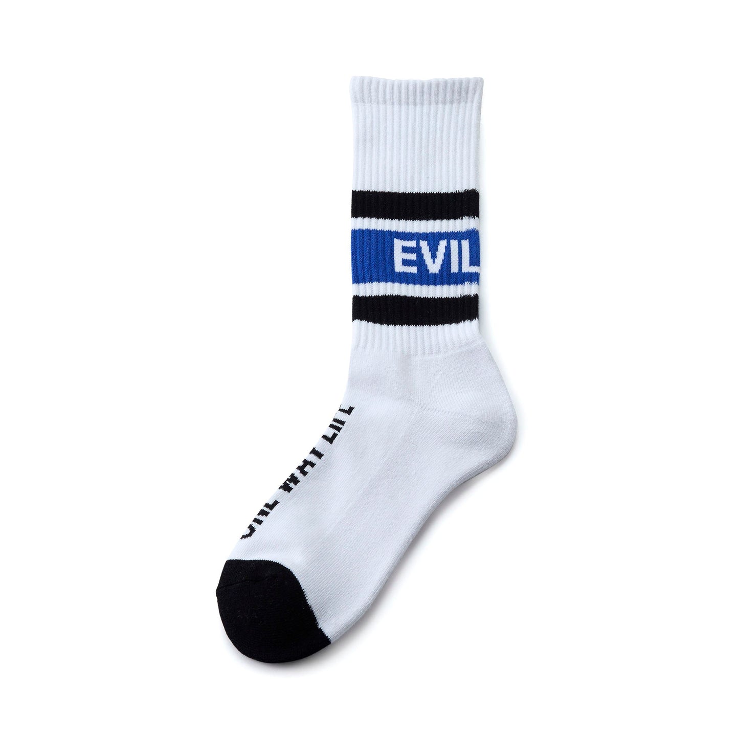 LINE SOCKS white x blue