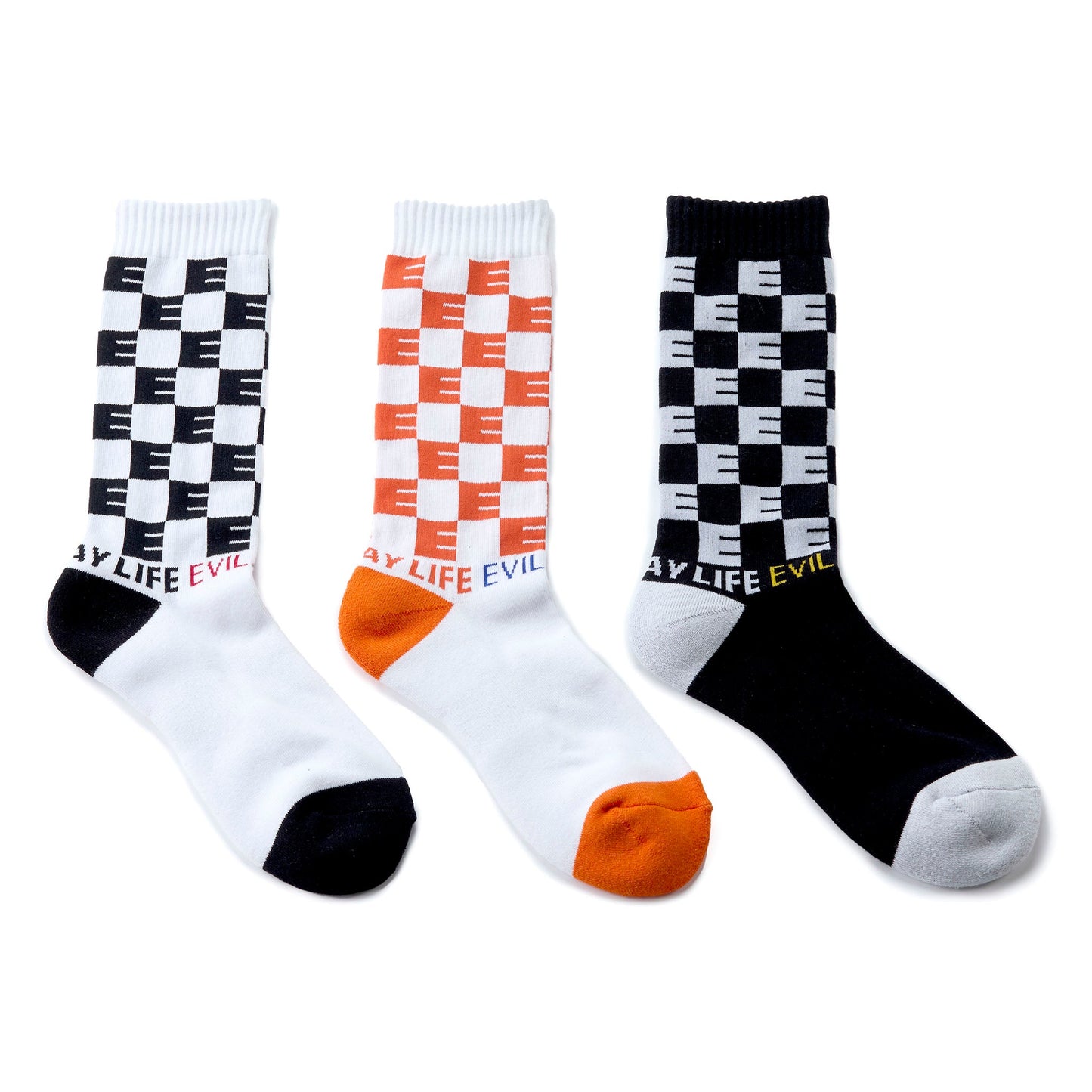 CHECKER SOCKS black