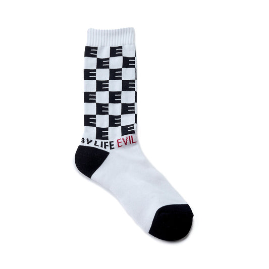 CHECKER SOCKS white