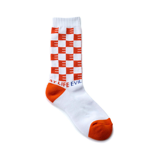 CHECKER SOCKS orange