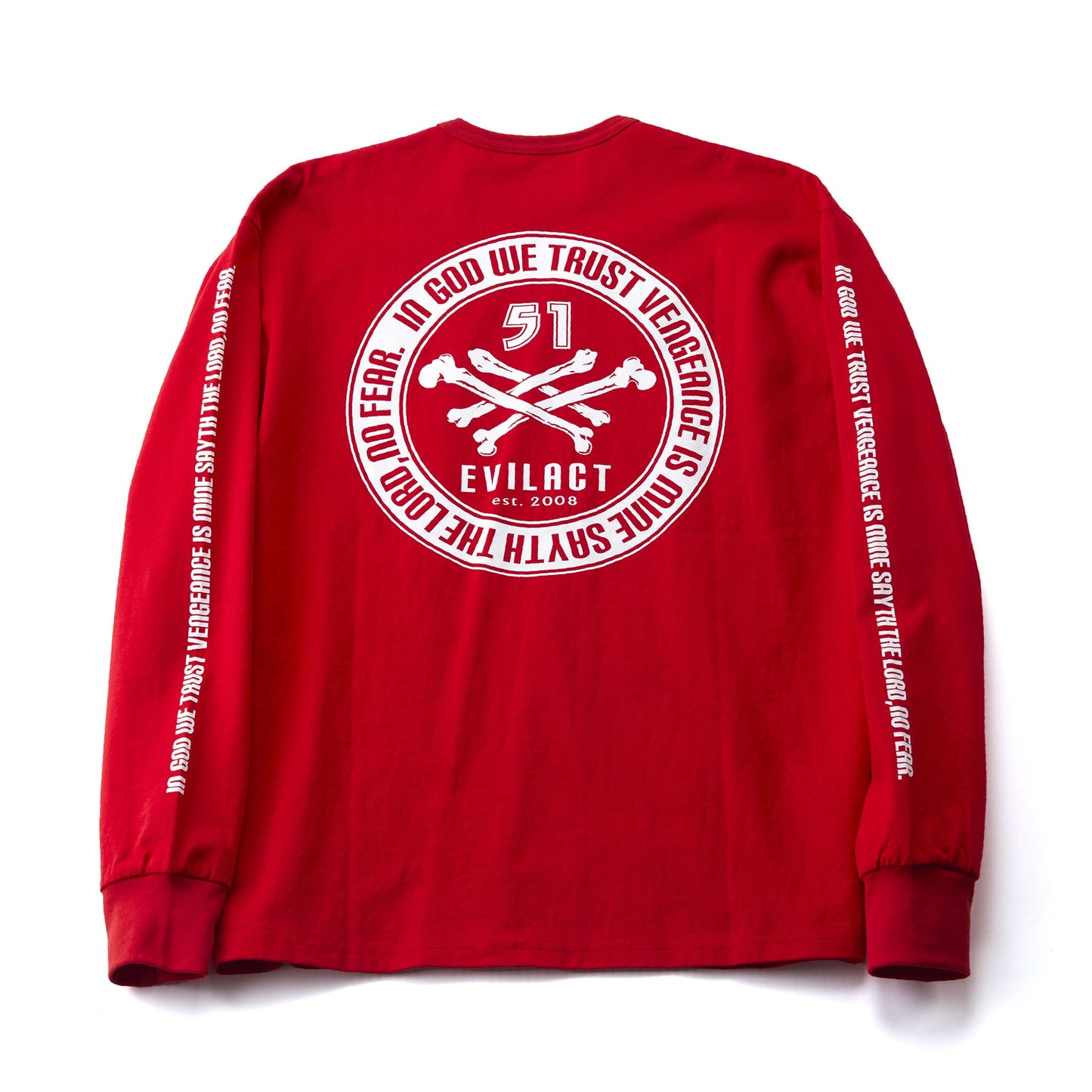 EVILACT CROSS BONE LS red