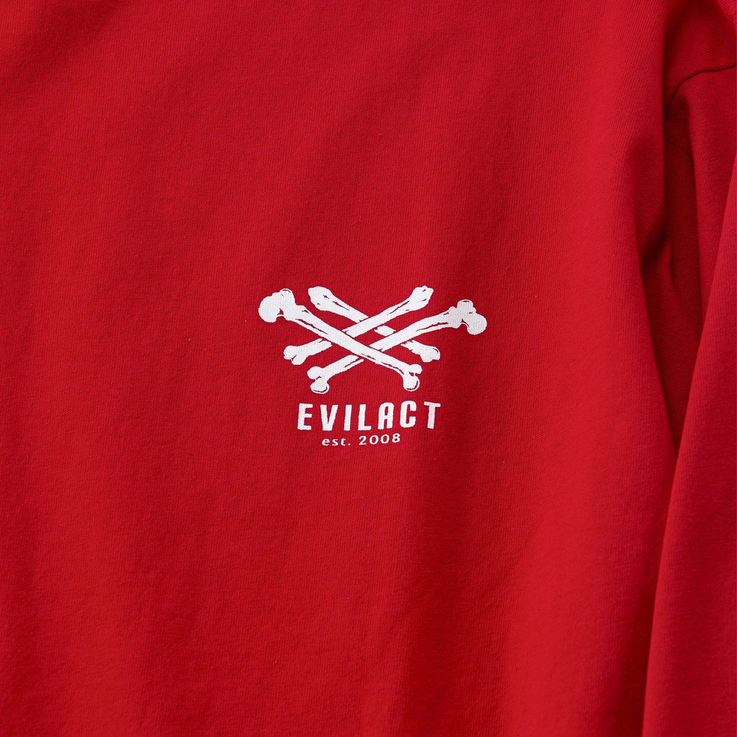 EVILACT CROSS BONE LS red