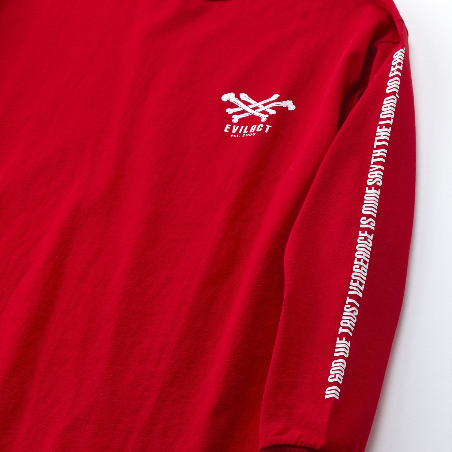 EVILACT CROSS BONE LS red
