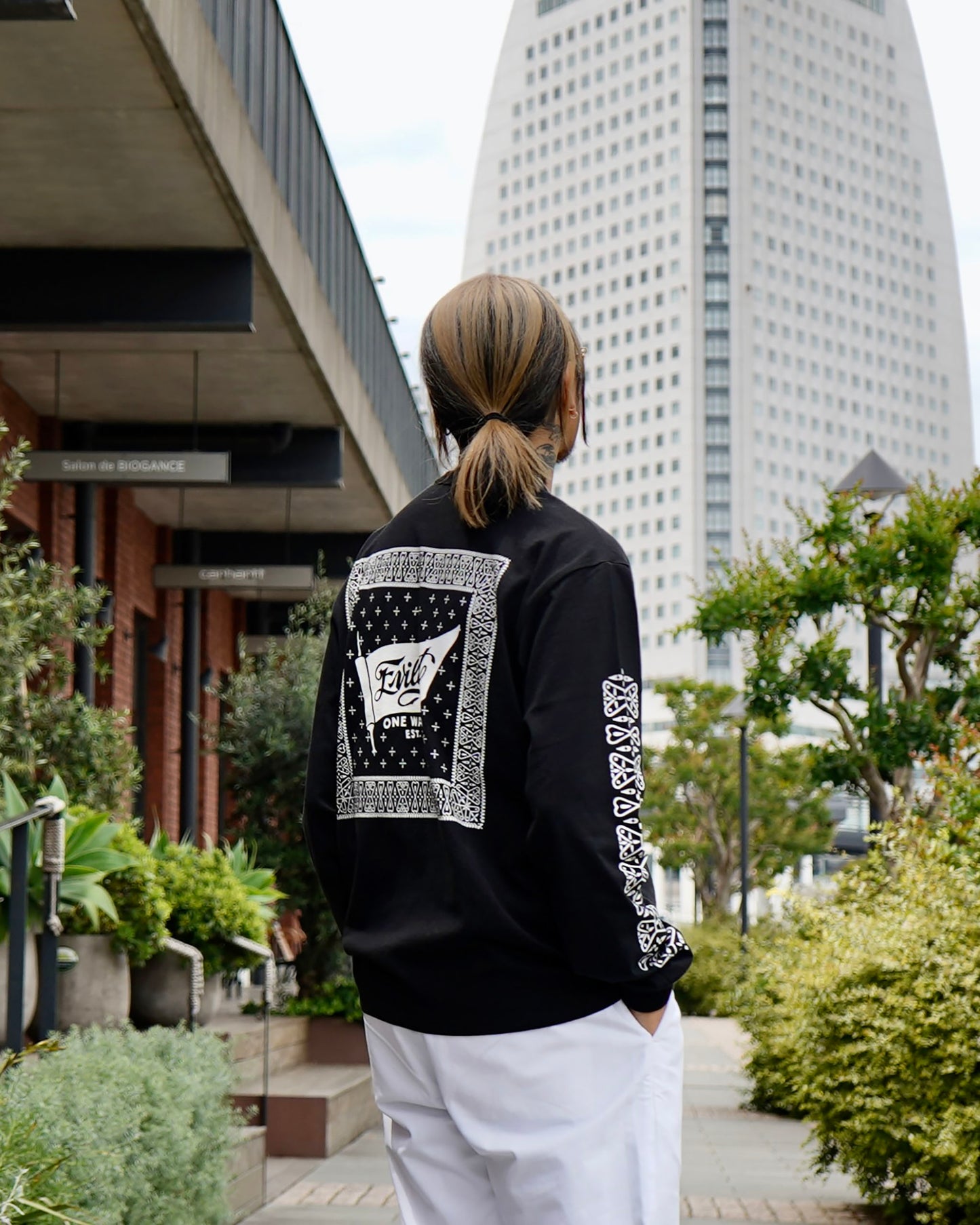 EVILACT BANDANA LS white