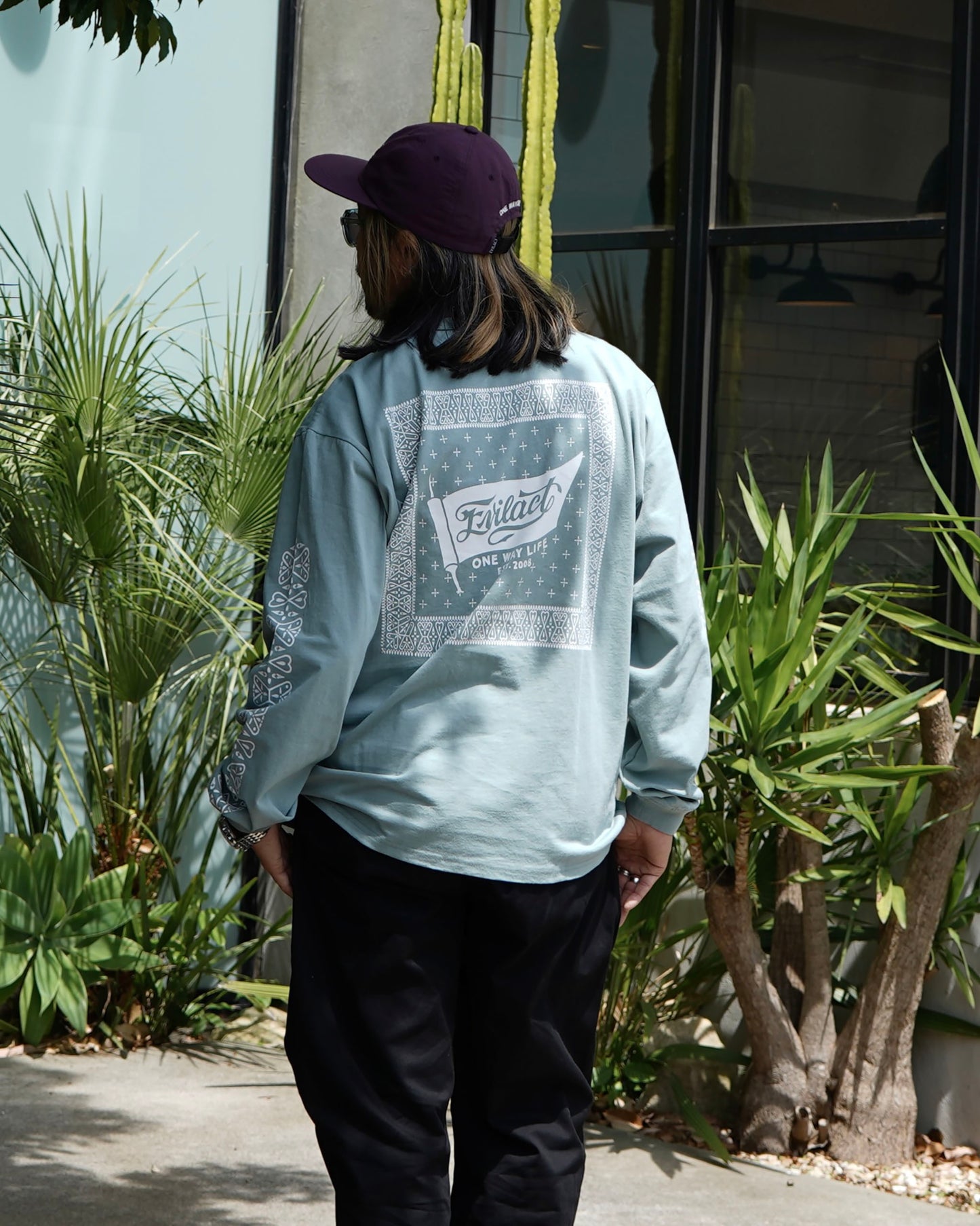 EVILACT BANDANA LS white