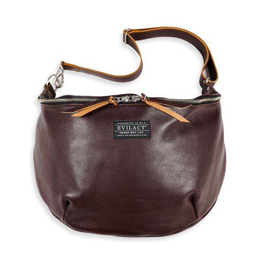 EVILACT LEATHER SHOULDER BAG Brown