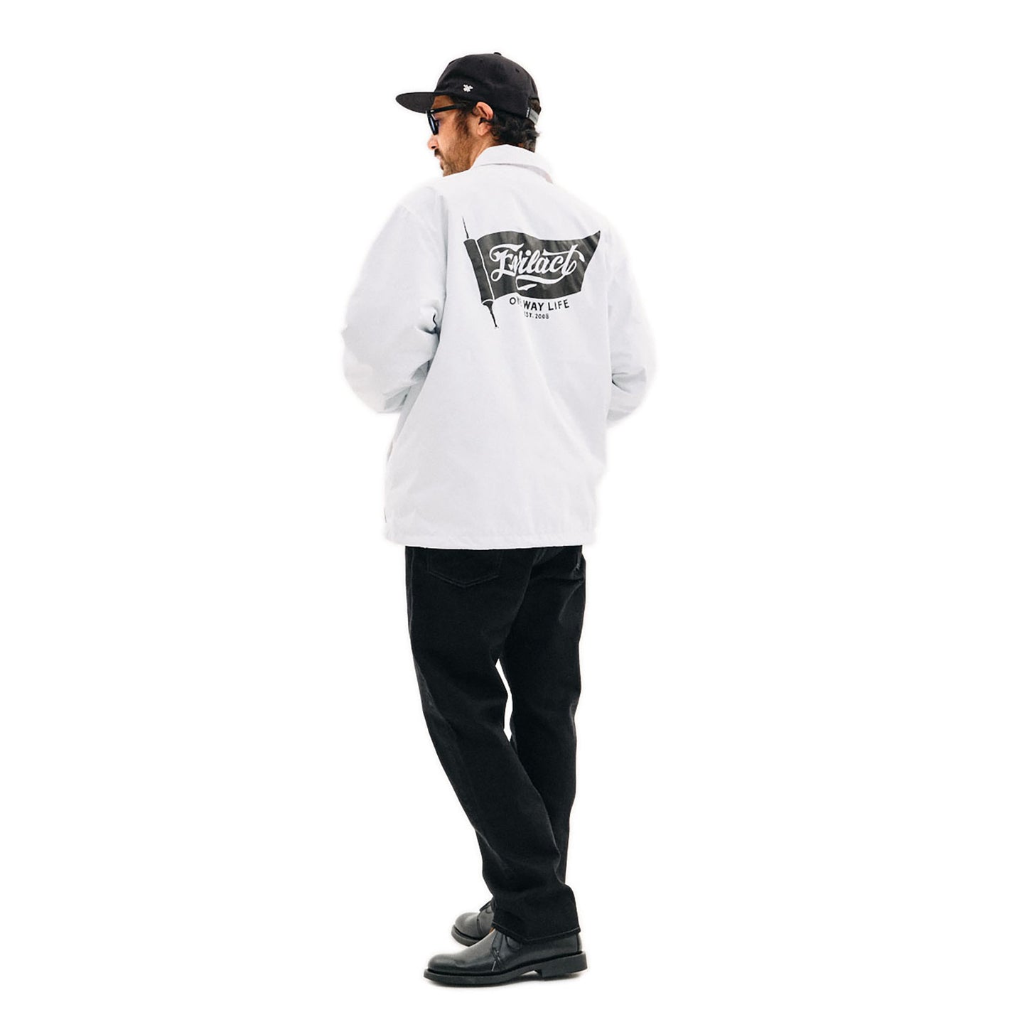 EVILACT FLAG WIND BREAKER white