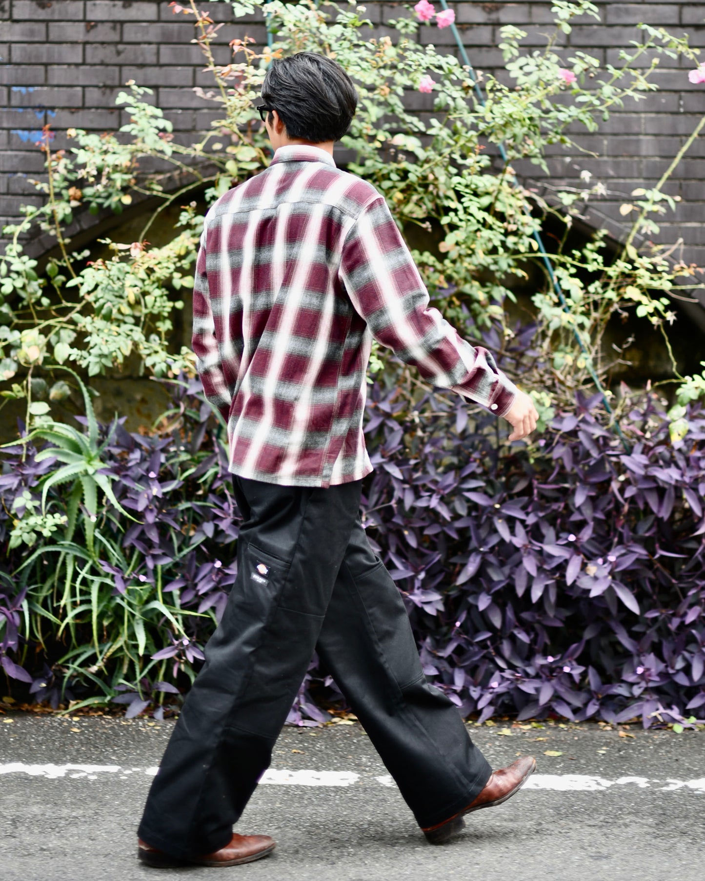 EVILACT CHECK LS burgundy