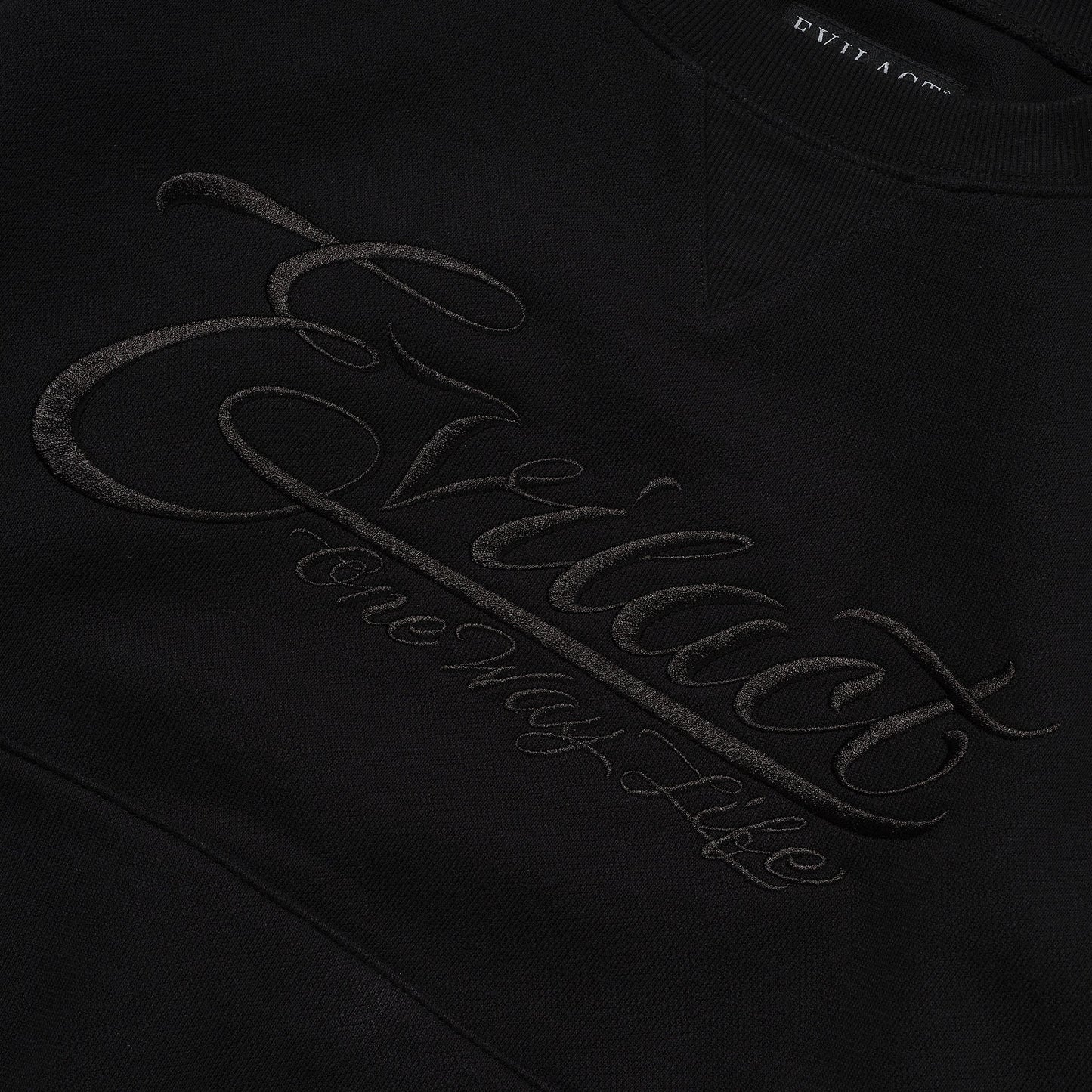 EVILACT HEAVY SWEAT CREW Black