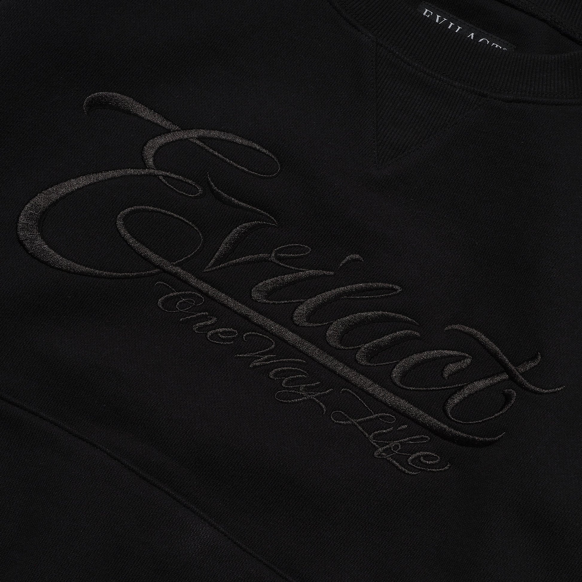 EVILACT HEAVY SWEAT CREW Black