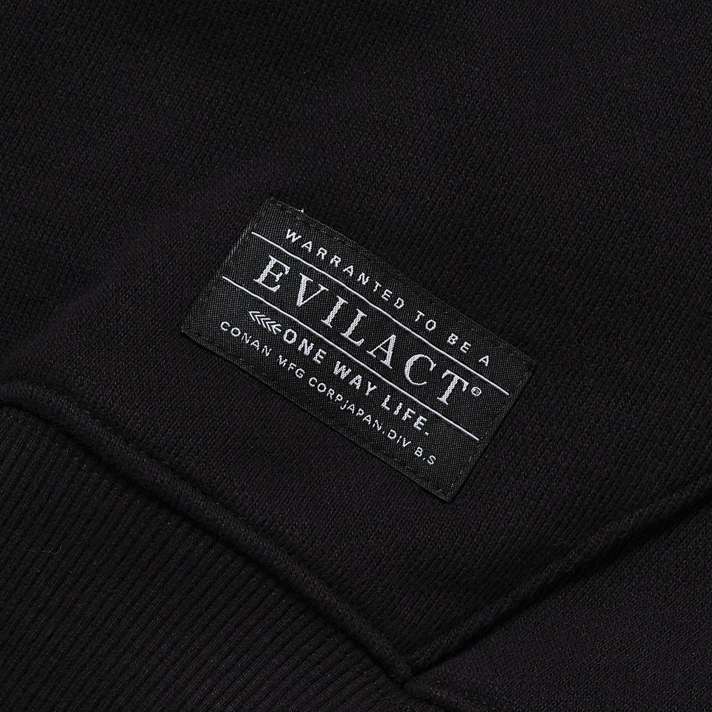 EVILACT HEAVY SWEAT CREW Black