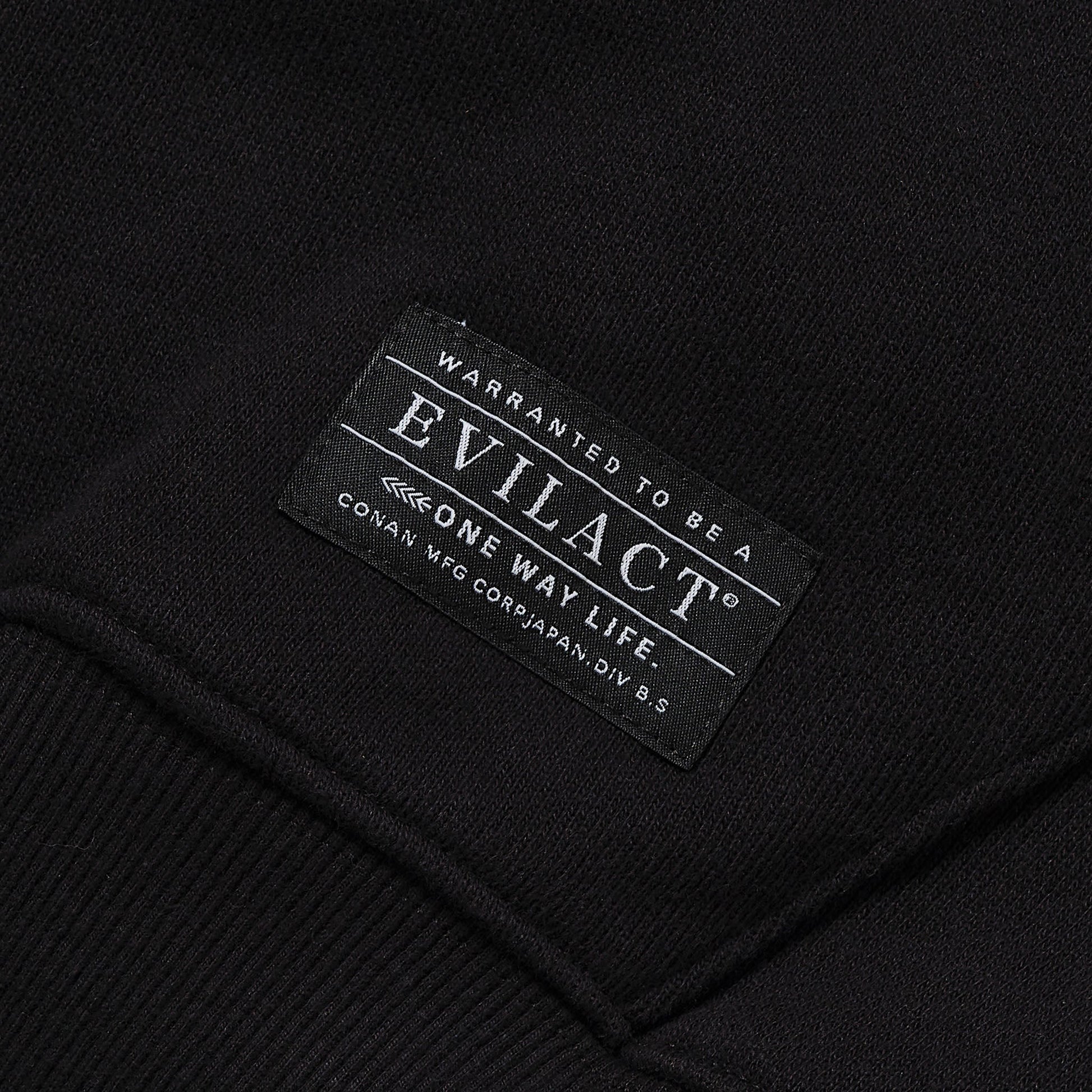 EVILACT HEAVY SWEAT CREW Black