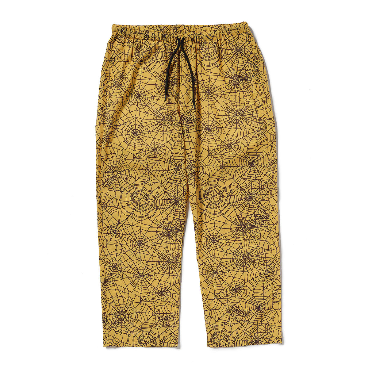 【新品未使用タグ付き】ハウスオンザヒル　Yellow Flower Pants EVILACT SPIDERWEB EZ PANTS mustard web | EVILACT (イーブルアクト