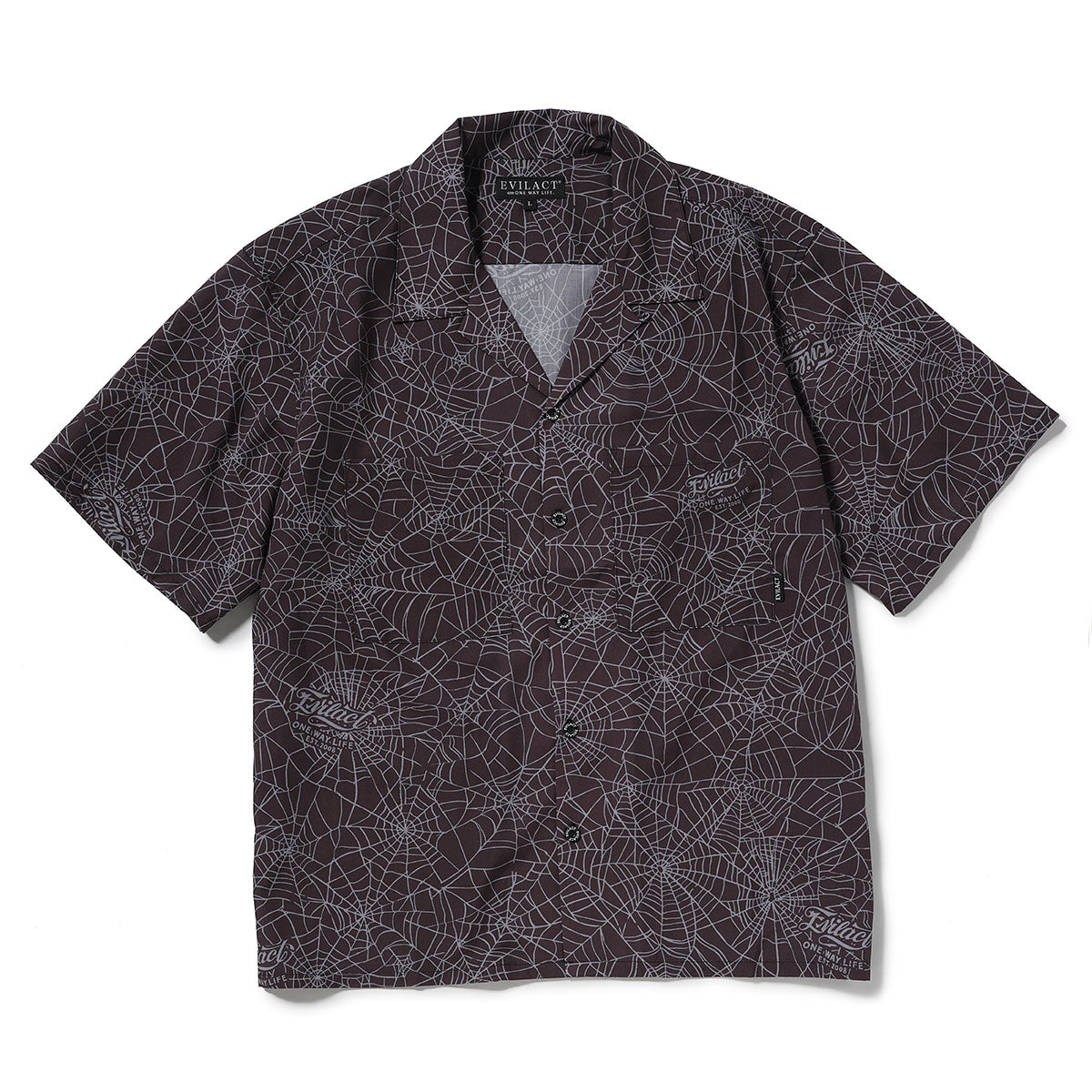 EVILACT　イーブルアク　トユーティリティベスト売り切り EVILACT SPIDERWEB SS SHIRT black web | EVILACT (イーブルアクト
