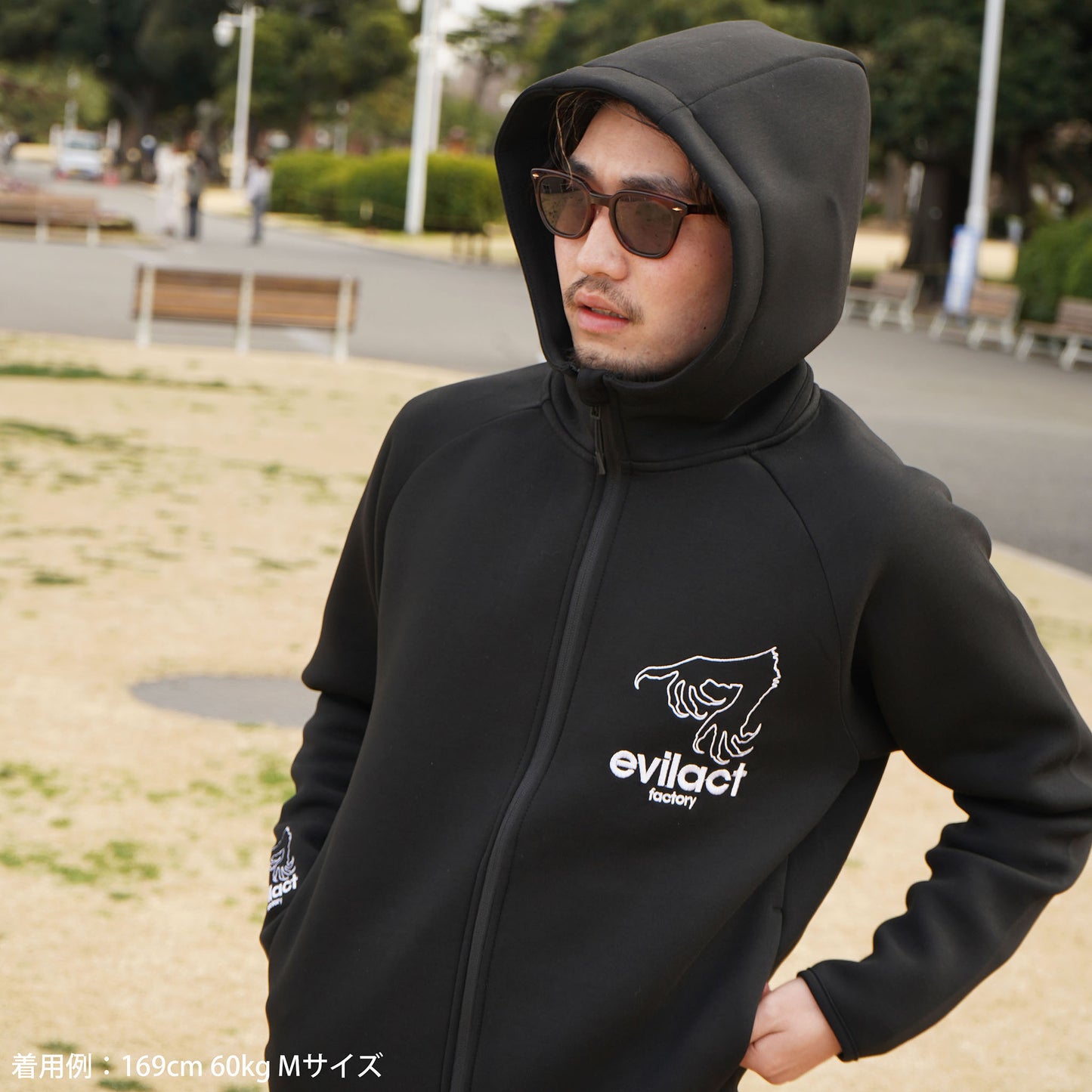EVILACT Factory Double Knit Full Zip Hoodie