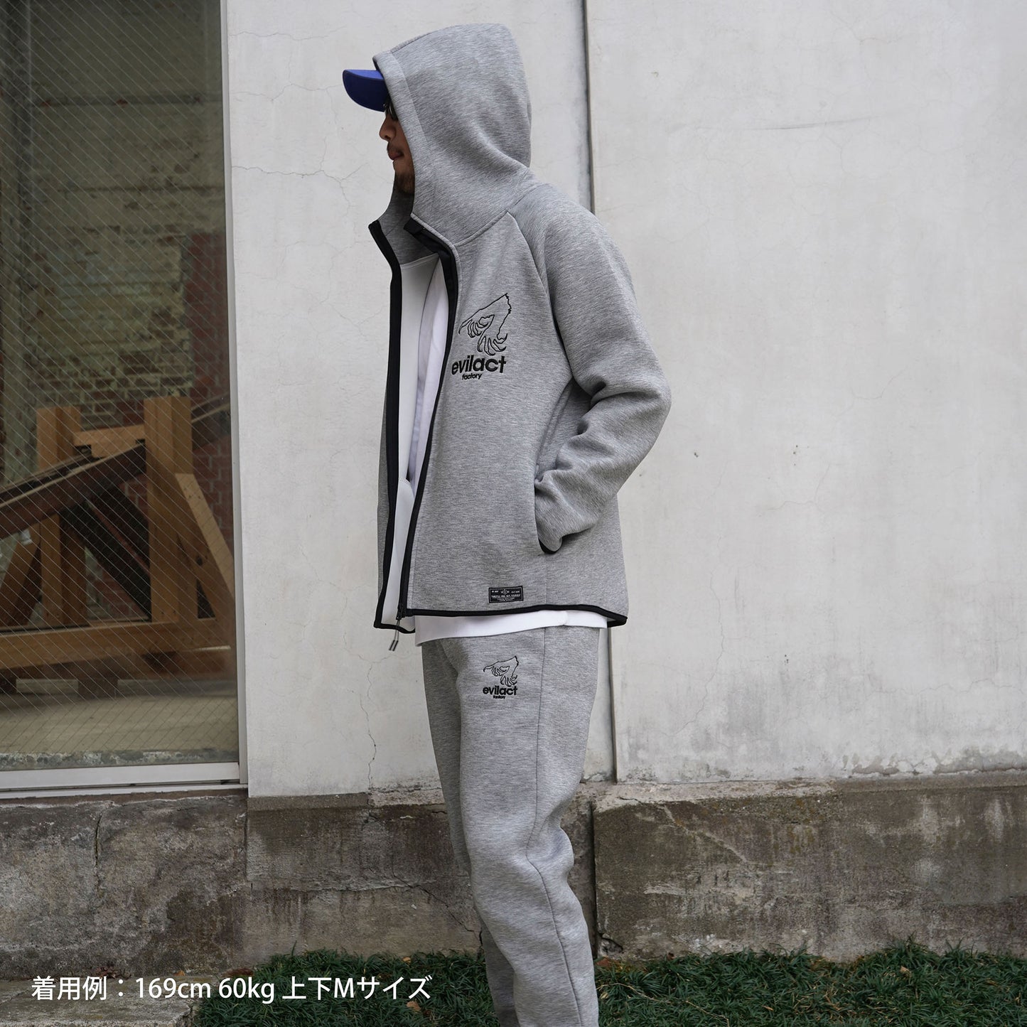 EVILACT Factory Double Knit Full Zip Hoodie