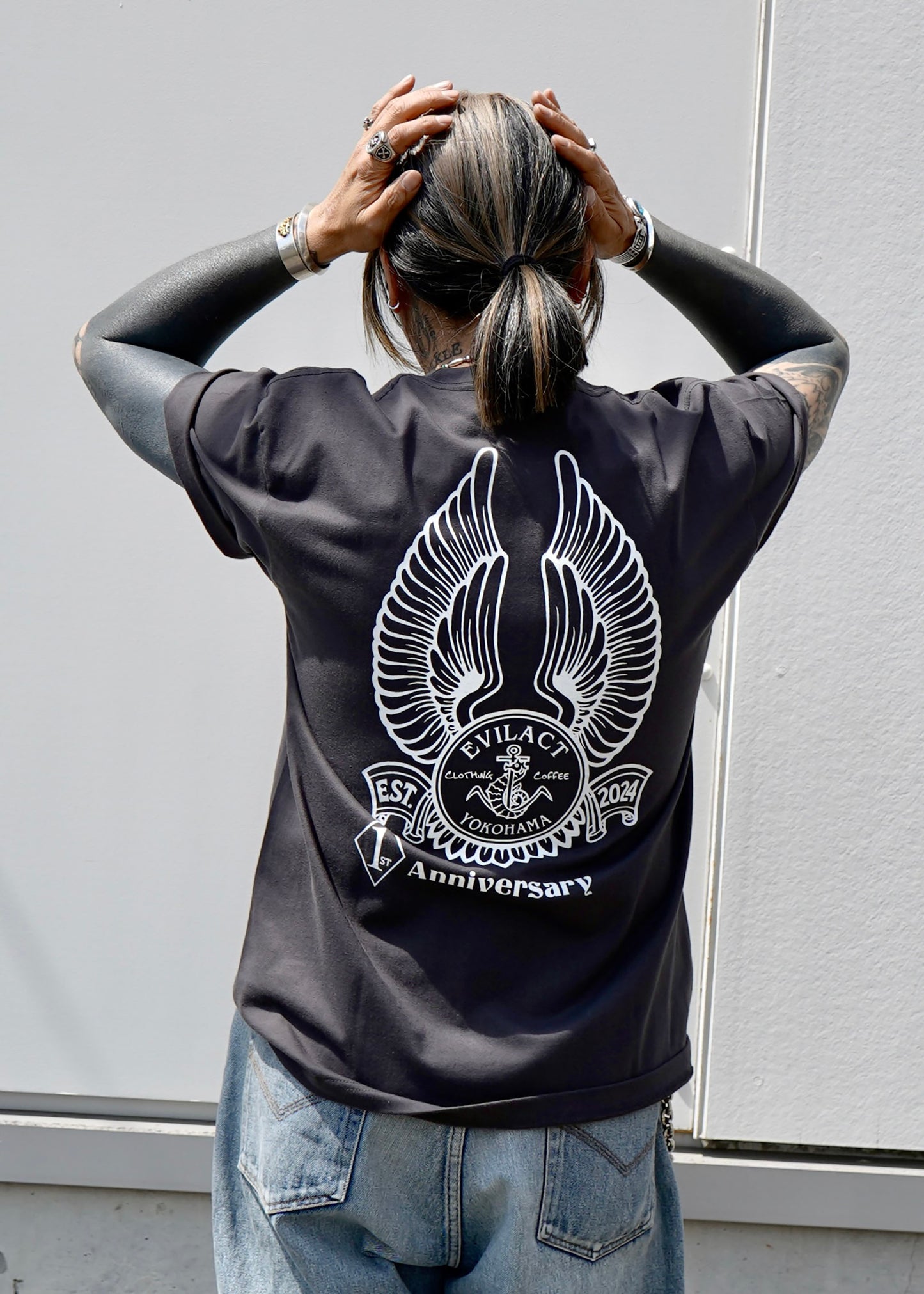 EVILACT YOKOHAMA 1st Anniv. T's S/S white