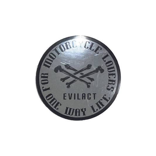EVILACT Double Cross Bone Round Sticker S