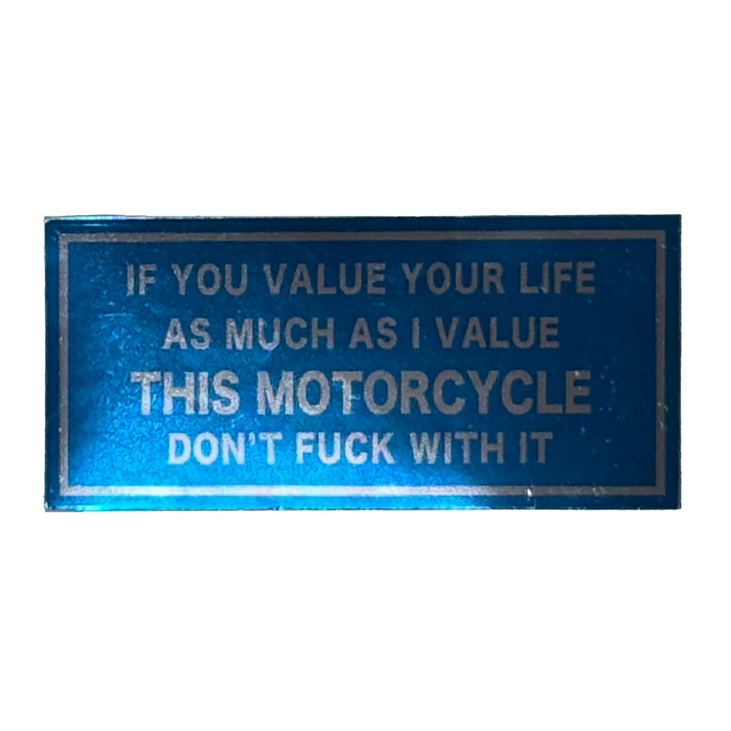 DON'T... THIS MOTORCYCLE sticker metallic mirror (orange / yellow / blue)