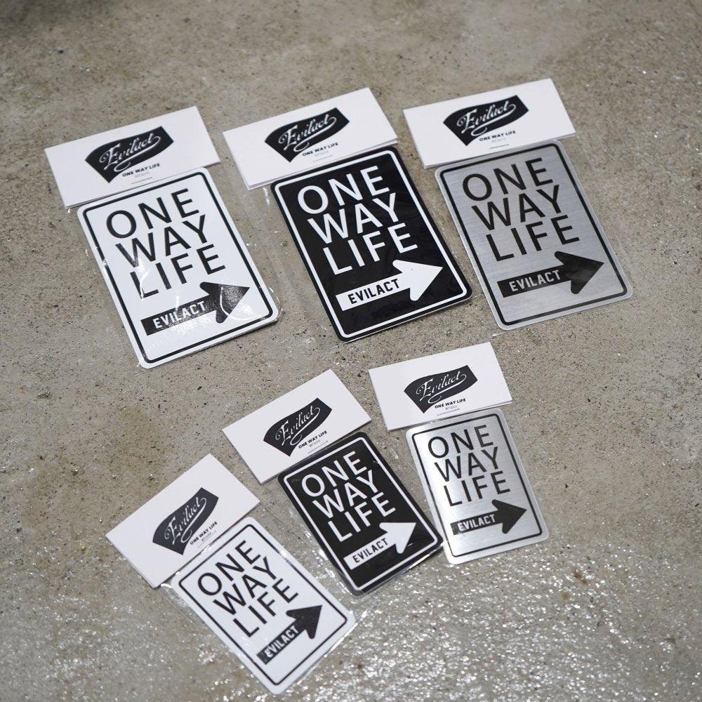EVILACT ONE WAY LIFE SIGN sticker S - EVILACT