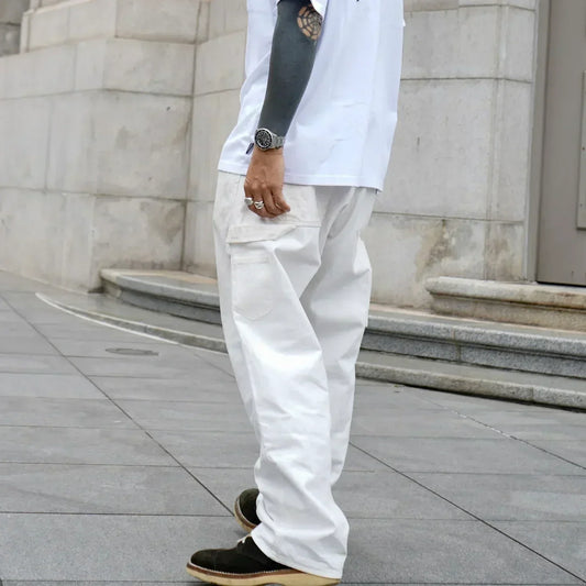 通年着用可能なレギュラーオンスが魅力「EVILACT PAINTER PANTS off white」