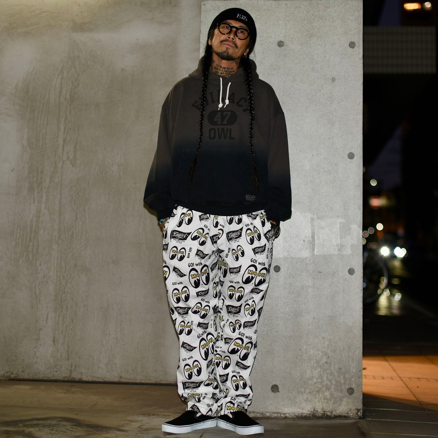 MOONEYES x EVILACT Cotton Easy Pants