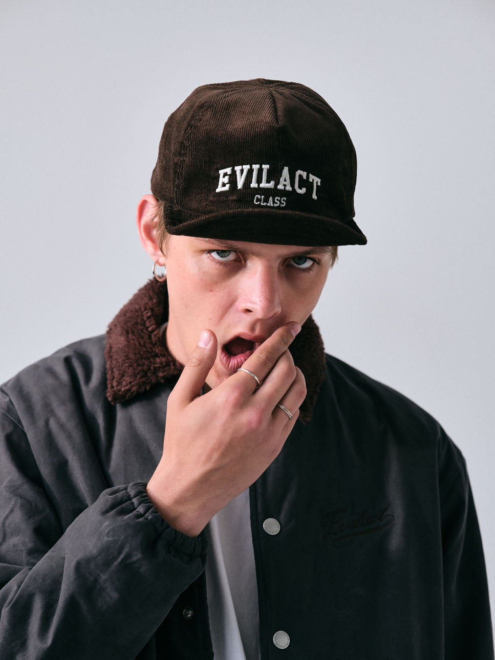 EVILACT CORDUROY 5PANEL CAP black