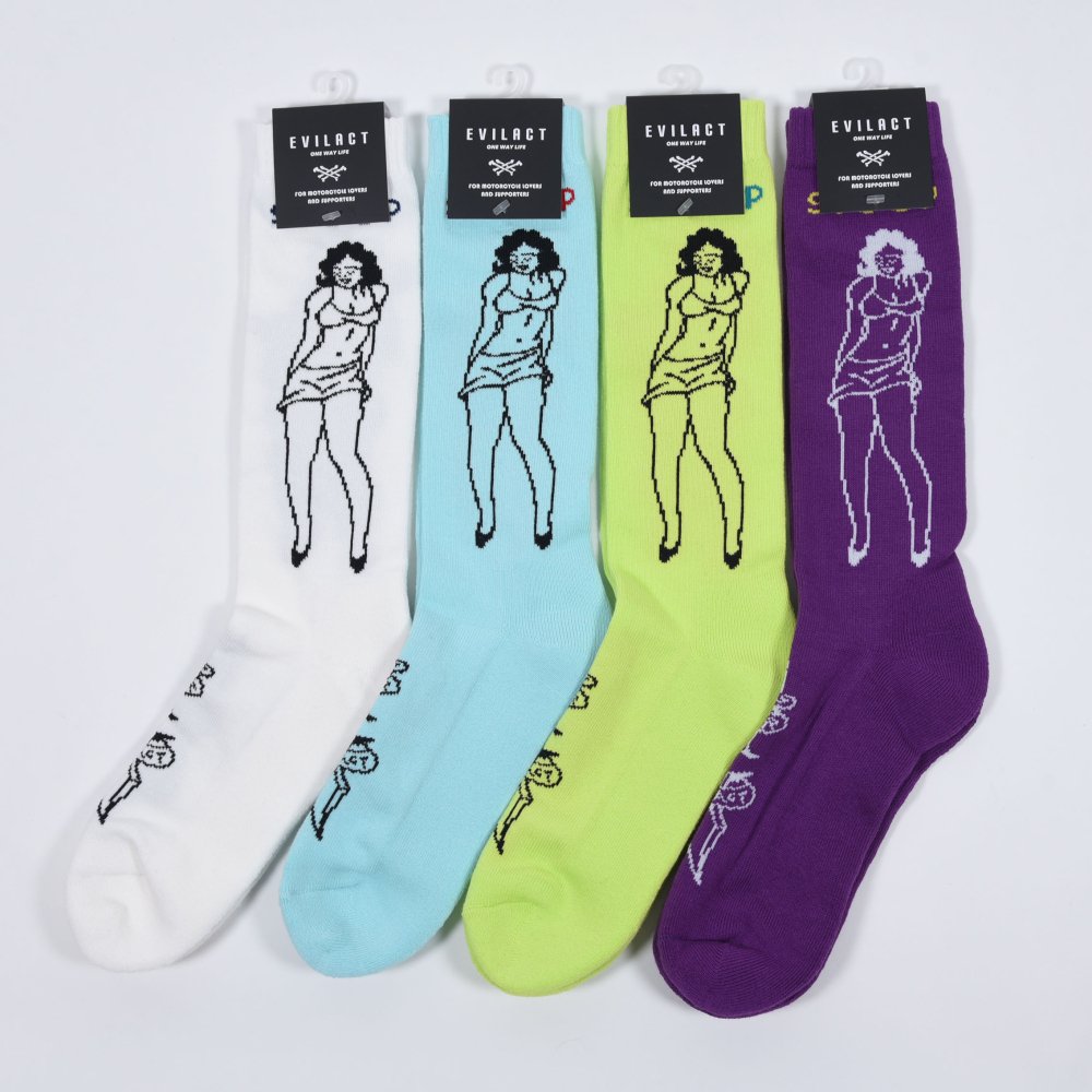 EVILACT x STOOP Pinup Lady socks