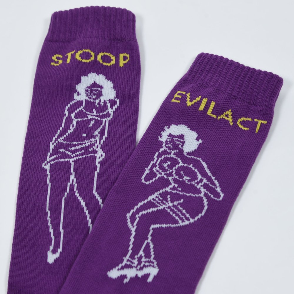 EVILACT x STOOP Pinup Lady socks