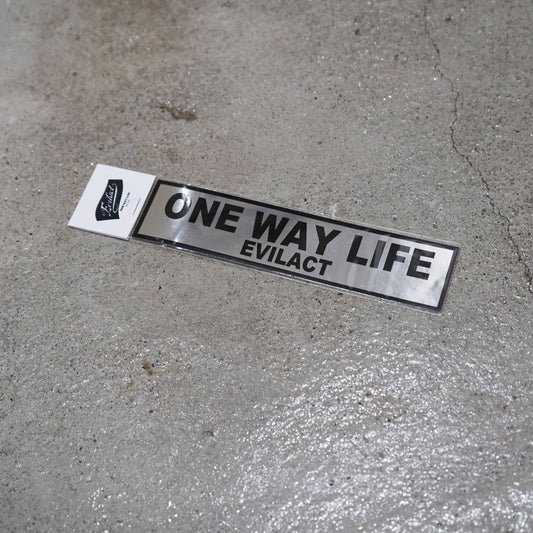 EVILACT "ONE WAY LIFE" sticker S metallic mirror
