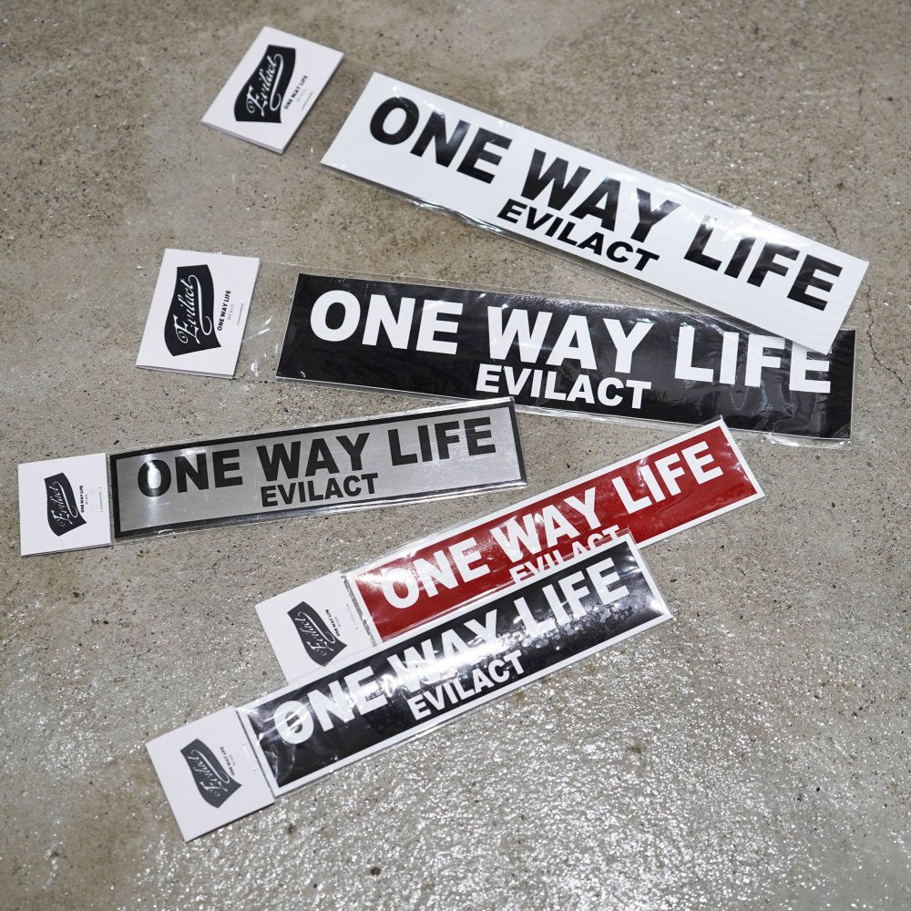 EVILACT "ONE WAY LIFE" sticker S metallic mirror