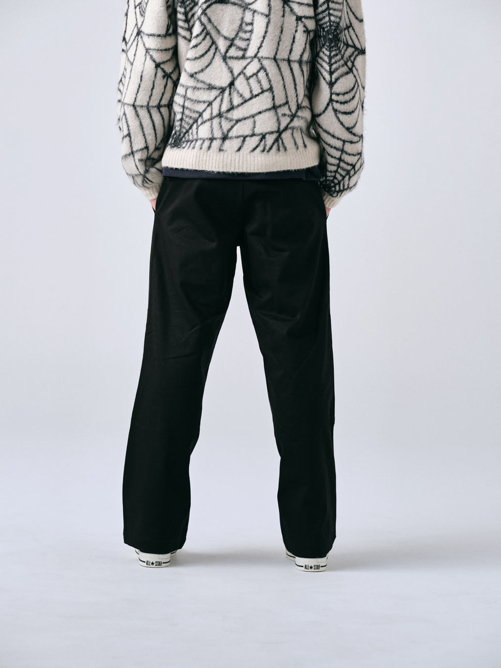 EVILACT DOUBLE KNEE CHINOS black