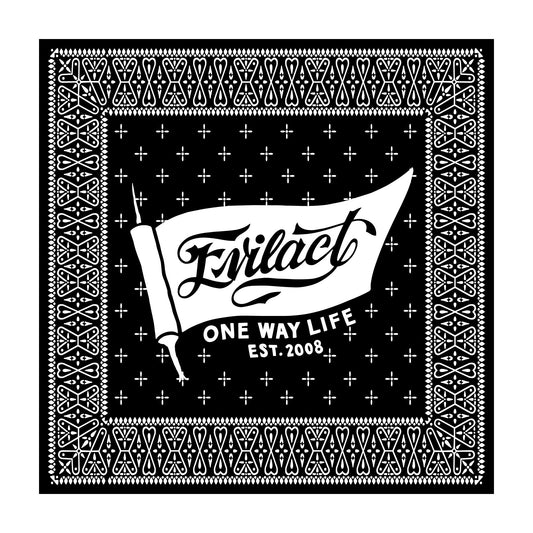 EVILACT BANDANA sticker L black