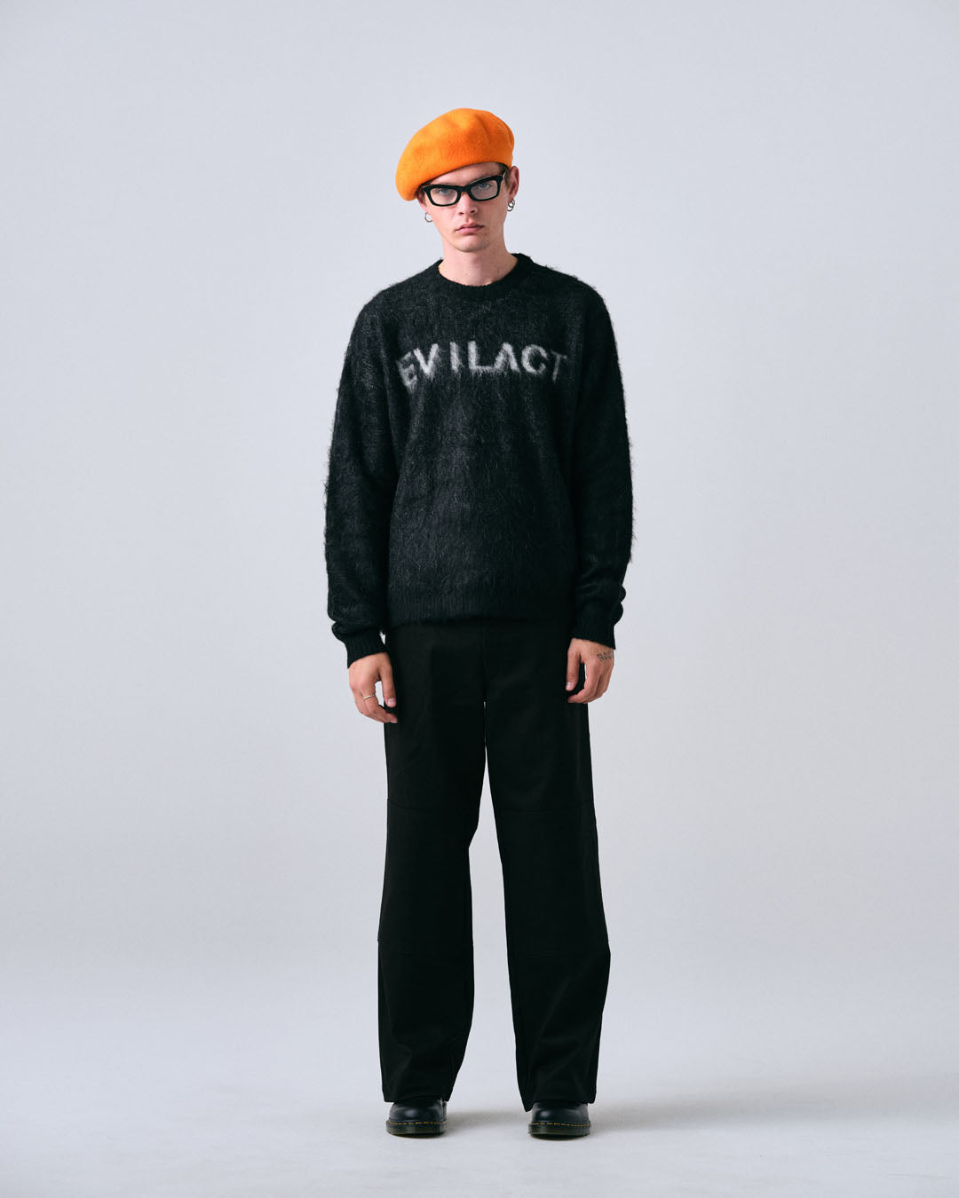 EVILACT LOGO MOHEIR CREW black