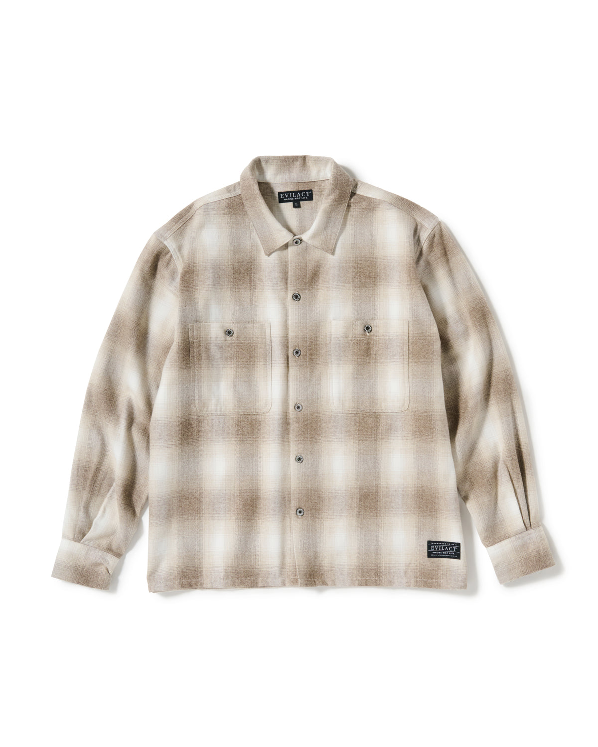 EVILACT OMBLE CHECK LS beige