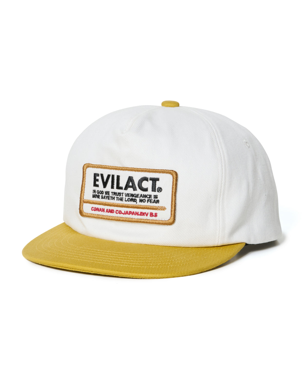 EVILACT WP WORK CAP off white x mustard