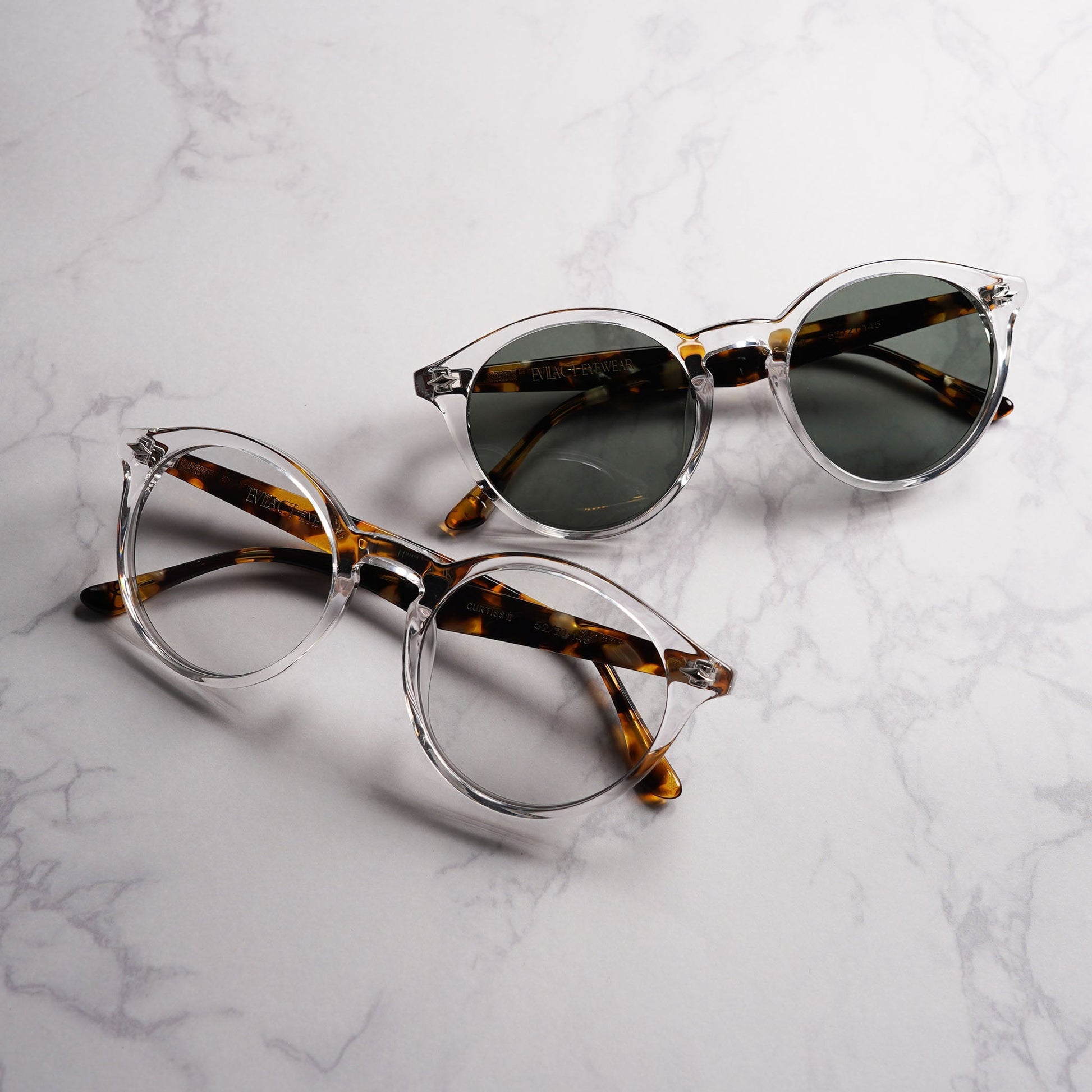 CURTISS Ⅱ clear x demi / green lens | EVILACT (イーブルアクト CURTISS Ⅱ clear x demi / green lens | EVILACT (イーブルアクト
