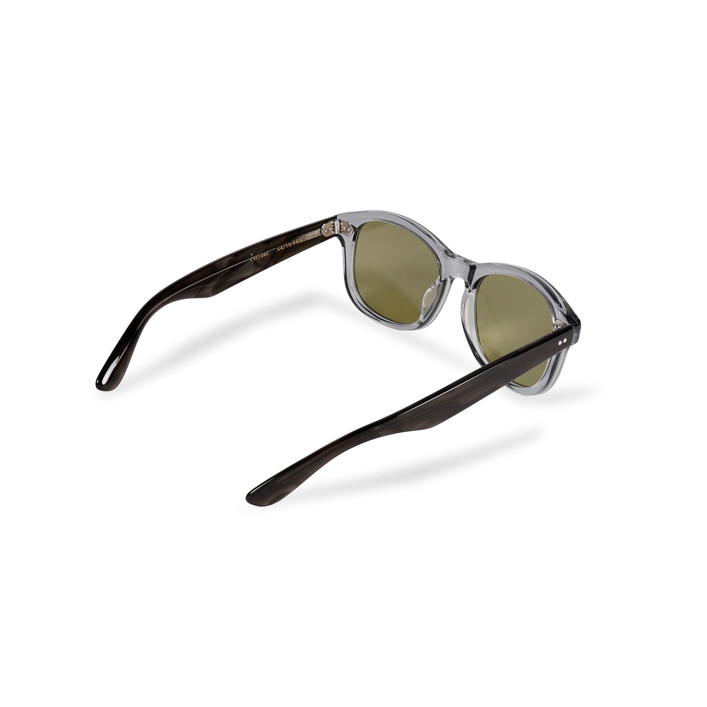 CYCLONE gray clear x black marble / green lens