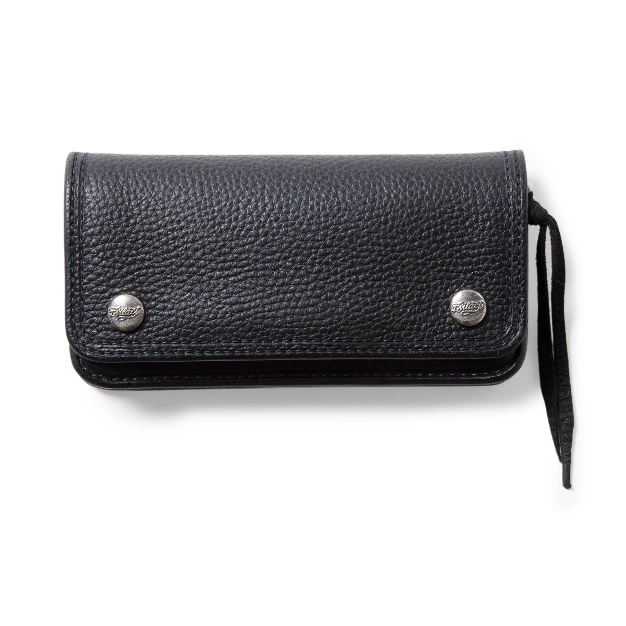 EVILACT x AWAKE LONG LEATHER WALLET-evilact button- | EVILACT