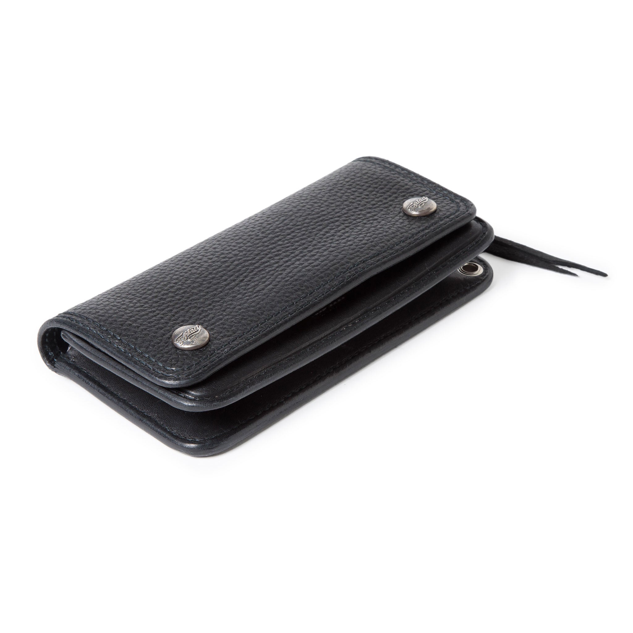 EVILACT x AWAKE LONG LEATHER WALLET-evilact button- | EVILACT