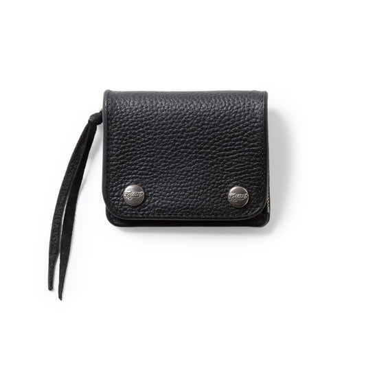 EVILACT x AWAKE SHORT LEATHER WALLET-evilact button-