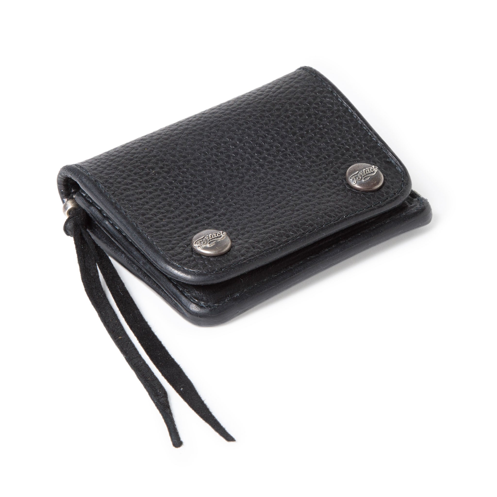 EVILACT x AWAKE SHORT LEATHER WALLET-evilact button- | EVILACT