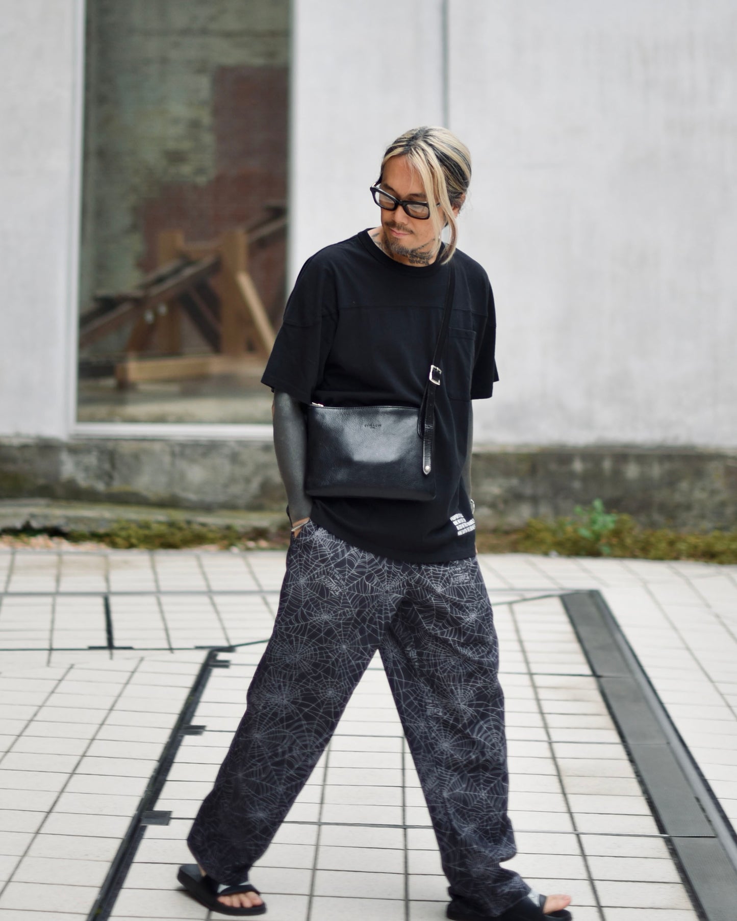 EVILACT × AWAKE LEATHER SACOCHE